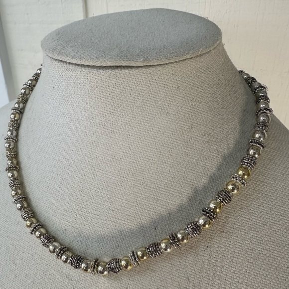 Vintage Napier silvertone heavy necklace - Picture 3 of 6